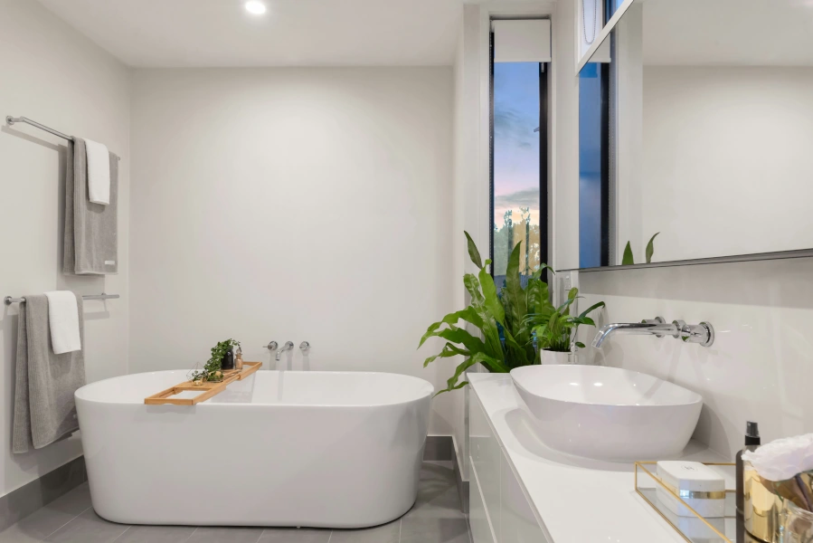 High-end modern luxury interior bathroom detailing